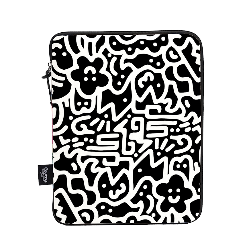 BLACK DOODLES Tablet sleeve